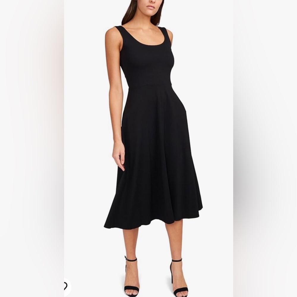 MSK Womens Black Sleeveless Calf Summer Midi Dress NWT
